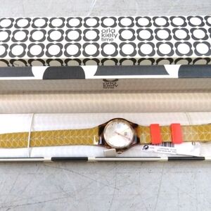 Orla Kiely Yellow Linear Stem Watch Like New With Box